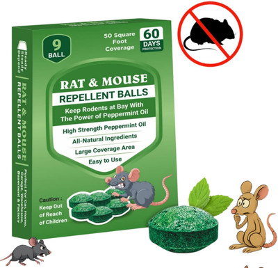 Mistora Peppermint Oil Rat & Mouse Repellent Balls | All Natural Ingredients(9 x 1 Units)