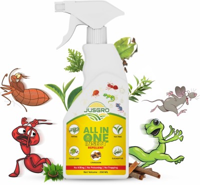 JusGro All-in-One Insect Repellent: Ants, Bedbugs, Lizards, Rats & More | 250ml(250 ml)