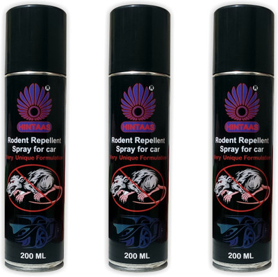 Hintaas Powerful Rat, rodent & insect repellent spray for Car's Engine(3 x 200 ml)