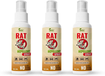 Mitex Rodent Defense Spray – Safe & Powerful Solution to Keep Rats Away(3 x 50 ml)