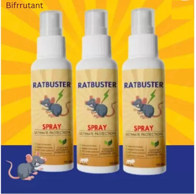 BIFRRUTANT Safe Formula Rat Buster Spray for Home Use(3 x 16.67 ml)