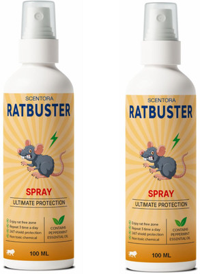 SCENTORA Rat Repellent Spray (200 ML) for Home(2 x 100 ml)