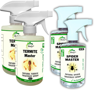 BhuLife Herbal Termite Treatment Spray & Spider Repellent Spray Combo(4 x 250 ml)