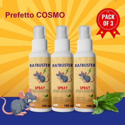 Prefetto COSMO Rat Buster Spray: Protect Your Home from Rats(3 x 100 ml)