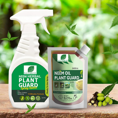 Chipku Pure Cold Pressed Water Soluble Neem Oil 200 Ml With Empty Spray For Plants(2 x 100 ml)