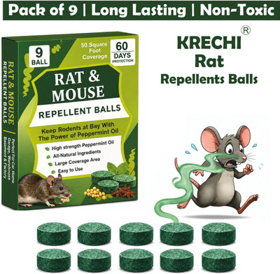 krechi Rat Repellent Ball For home | Anti Rat Ball| Mouse Control| Strong Smell Formula(9 Units)