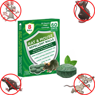 Dr.PestGo Rat & Mouse Repellent Balls for car, Home & Office rat killer, Rat trap(8 Units)