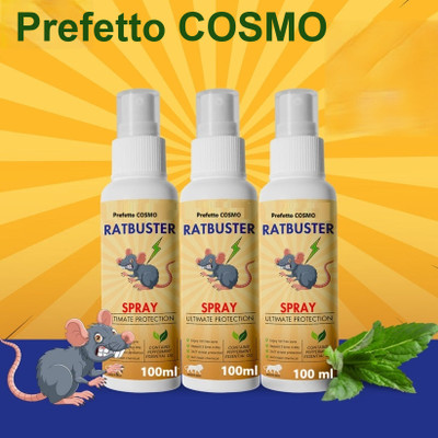 Prefetto COSMO Ratbuster FreshShield Spray – Natural Rodent Protection(3 x 100 ml)