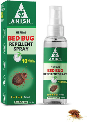 Amish Herbal Bed Bug Spray 100ml Pack Of 2 |10Minutes Result Guaranty(2 x 100 ml)
