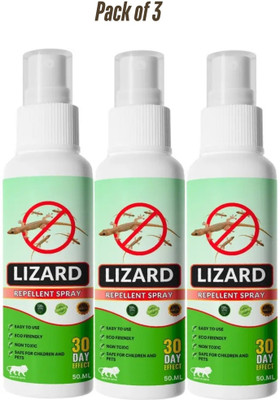 PHIZLLER Herbal Anti-Lizard Spray | Office & Bedroom Safe Solution(3 x 50 ml)