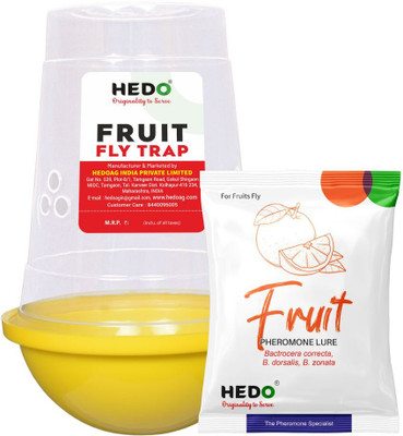 HEDO Fruit Fly IPM Trap with Fruit Fly Lure Combo Pack Of for all Fruits Pack Of 20(20 x 1 Units)
