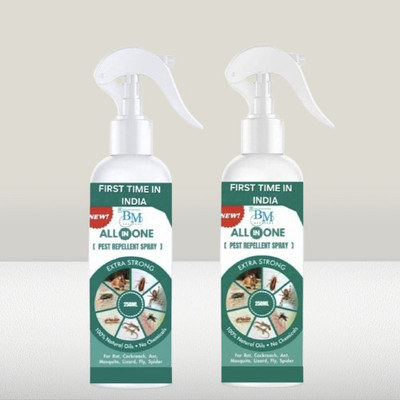 DMS HUB Herbal Pest Control Spray with Natural Oils Multi-Insect Repellent for Home(2 x 125 ml)