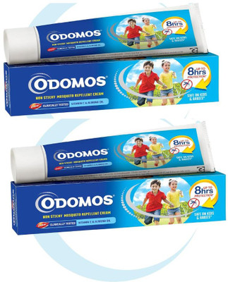 Dabur Odomos Non-Sticky Mosquito Repellent Cream With Vitamin E 100 Grm pack of 2(2 x 100 g)