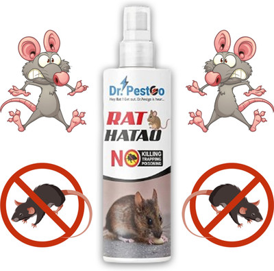 Dr.PestGo Rat repellent & Killer spray for car, Home & Office rat killer spray(100 ml)