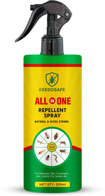 KEEDOSAFE Herbal All-in-One Pest Repellent Spray, Protects from Lizard Cockroach Rat Ant(250 ml)
