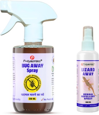 PrettyBUYERS Natural Bed Bug Control Spray & Lizard Repellent Spray For Insect Free Home(2 x 175 ml)