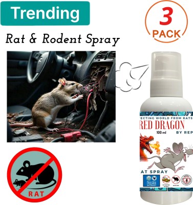 Rep RED DRAGON X1 Rat and Insect Repellent Spray for Cars , Houses and Machinery(3 x 100 ml)