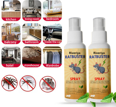 RIVERIYA Rat Buster Spray Prevent Rats Attack(2 x 100 ml)