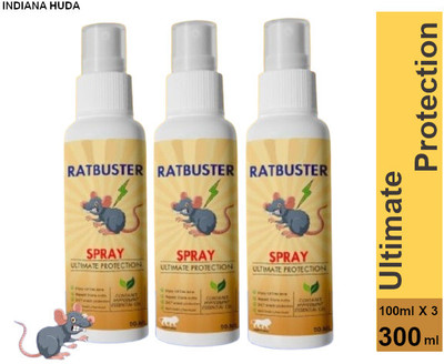 INDIANA HUDA Rat Buster 3-Pack | 100ml Each | Long-Lasting Rat Repellent for Engine & Home(3 x 100 ml)