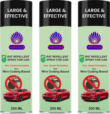 Hintaas Rat-Repellent, Rodent & insect Coating repellent spray for Car's Engine & Cable(3 x 200 ml)