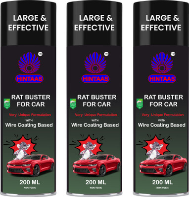 Hintaas Powerful Rat-Buster, Rodent & insect Coating repellent spray for Car's Engine(3 x 200 ml)