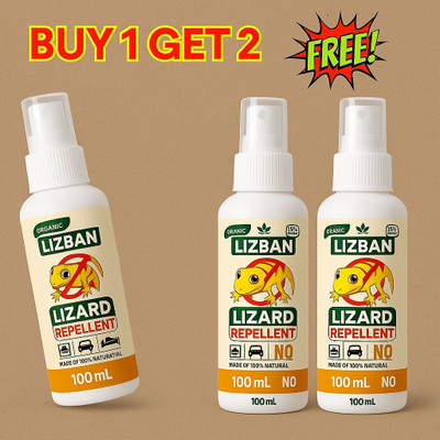 SCENTORA Lizard Liquid Spray | Pure Herbal Lizard Repellent for Home | Pet-Friendly(3 x 100 ml)