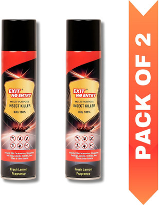 Exit No Entry Multi Insects Killer Spray | Insect Repellents | Pet Safe | Eco-Friendly(2 x 320 ml)