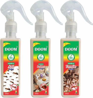 Doom Herbal Ant, Bed Bug and Termite Killer(3 x 200 ml)