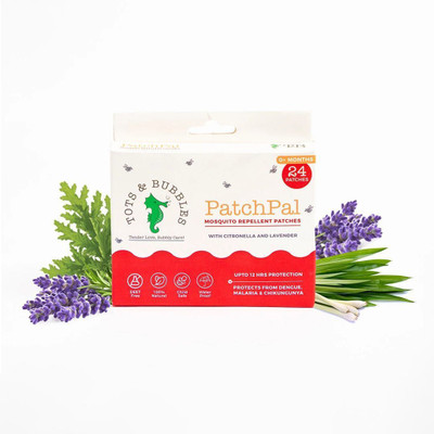 Tots & Bubbles Patchpal Natural Mosquito Repellent Patches for Babies, 12-Hour Protection(24 Patches)