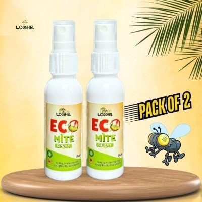 LORSHEL Plant Based Eco Mite Spray - Natural Defense Against Mite Infestations latest(2 x 50 ml)