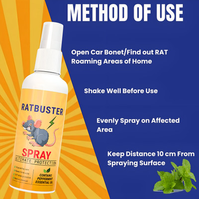LootZoo Rat Buster Spray – Keep Rats Away with This Strong Repellent Solution(100 ml)