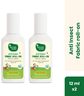 Mother Sparsh Natural Mosquito Repellent Fabric Roll-on for Babies(2 x 12 ml)