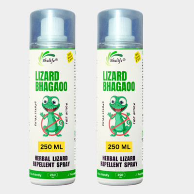BhuLife Organic Lizard Repellent Aerosol Spray | Chhipkali Spray(2 x 250 ml)