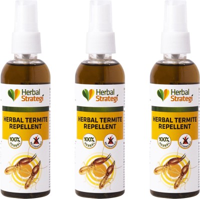 HERBAL STRATEGI Termite Spray - Non-Toxic, Effective Termite Repellent, Not a Termite Killer(3 x 100 ml)