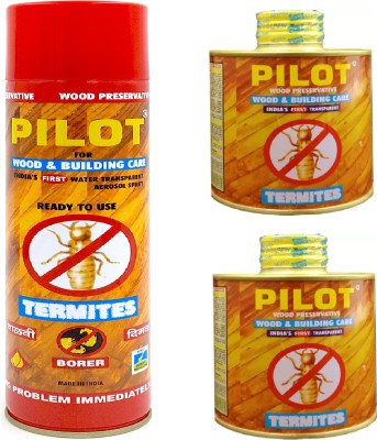 Pilot Termite Killer Wood Preservative 500ml Spray + 2 x 250ml Refill + 3 Masking Tape(3 x 333.33 ml)