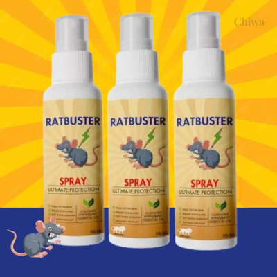 CHIWA Rat Buster Spray for Preventing Rodent Attacks in Any Location(3 x 100 ml)