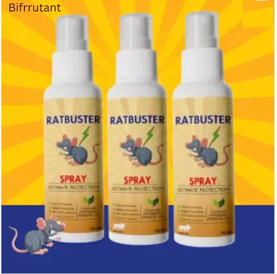 BIFRRUTANT Quick Results Rat Buster Spray for Home(3 x 16.67 ml)