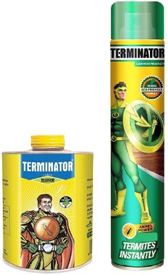 Terminator Termite Killer Wood Protector 250ml Refill + 320ml Spray + Masking Tape - 3 Pcs(2 x 285 ml)