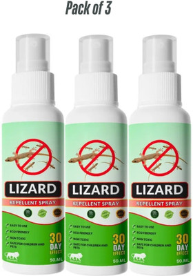 PHIZLLER Eco-Friendly Lizard Repellent Spray | Non-Toxic Indoor Protection(3 x 50 ml)