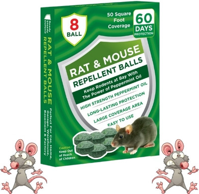 kantaba Rat & Mouse Repellent Balls for car, Home & Office rat killer, Rat trap(8 Units)