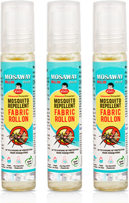MOSAWAY Mosquito Fabric Roll On, Upto 8 Hours of Advanced Protection from Mosquito Bites(3 x 10 ml)