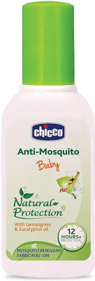 Chicco Baby Anti-Mosquito Fabric Roll-On with Natural Protection of 12+ Hours, 2Pcs(2 x 8 ml)