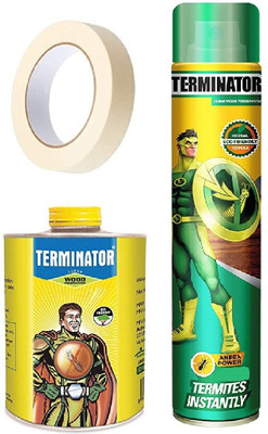 Terminator Wood Protector Termite Killer 500ml Refill + 320ml Spray + Masking Tape - 2 Pcs(3 x 273.33 ml)