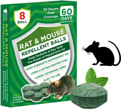 pestman Natural Rat Repellent Balls | Rat Repellent Trap | Home, Office And Car(8 Units)