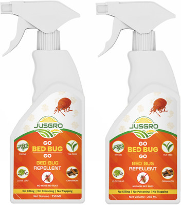 JusGro Bed Bug Repellent and Killer Spray (250 ml)(2 x 1 Units)