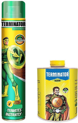 Pidilite Terminator Wood Preservative 320 ml Spray+ 250 ml Refill + 3 Masking Tape(2 x 285 ml)