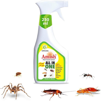 Amish All In One Herbal Spray For Cockroach/Bedbug/Spider/Ant/Termite Repellent Ready To Use Spray - 250 ml(250 ml)