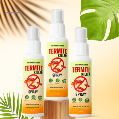 URBANUCANBE Powerful Wooden Termite Repellent Spray Fast Acting Plant Based Safe Formula(3 x 50 ml)