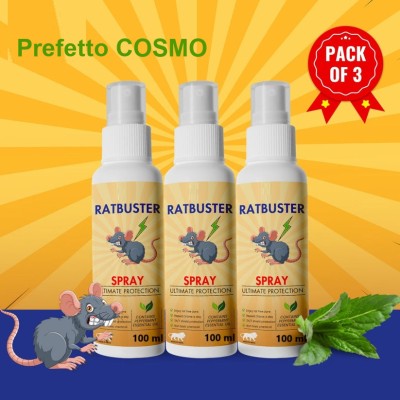 Prefetto COSMO Rat Buster Spray: No More Rats in Your Home!(3 x 100 ml)