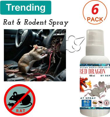 Rep X1 Rat and Insect Repellent Spray for Cars , Houses and Machinery(6 x 100 ml)